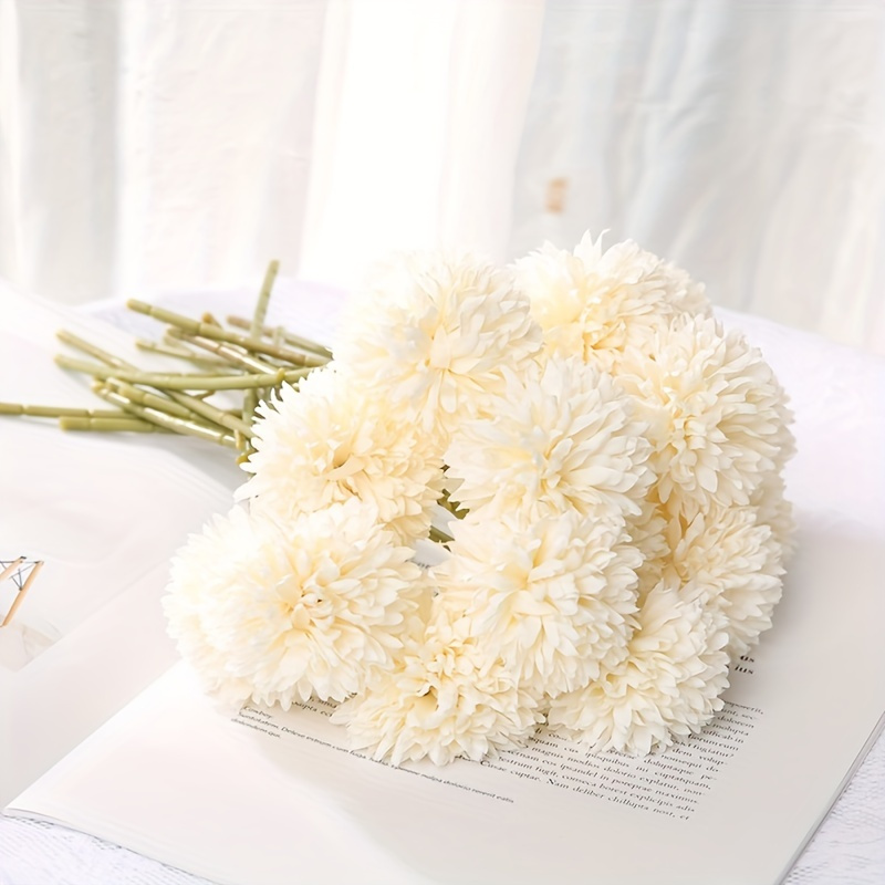 8 Pcs 38cm Silk Calendula Flower Artificial Daisy Flowers 3 Heads Fake  Chrysanthemum Autumn Floral for Home Office Party Wedding Decor