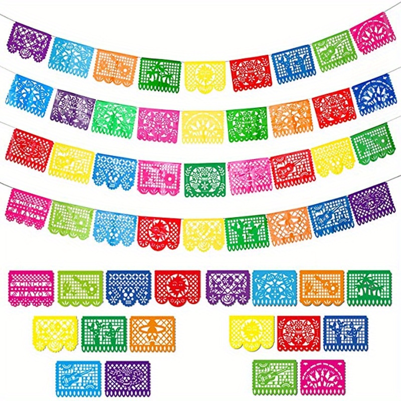 Mexican Party Banners Papel Picado Banner Cinco De Mayo - Temu