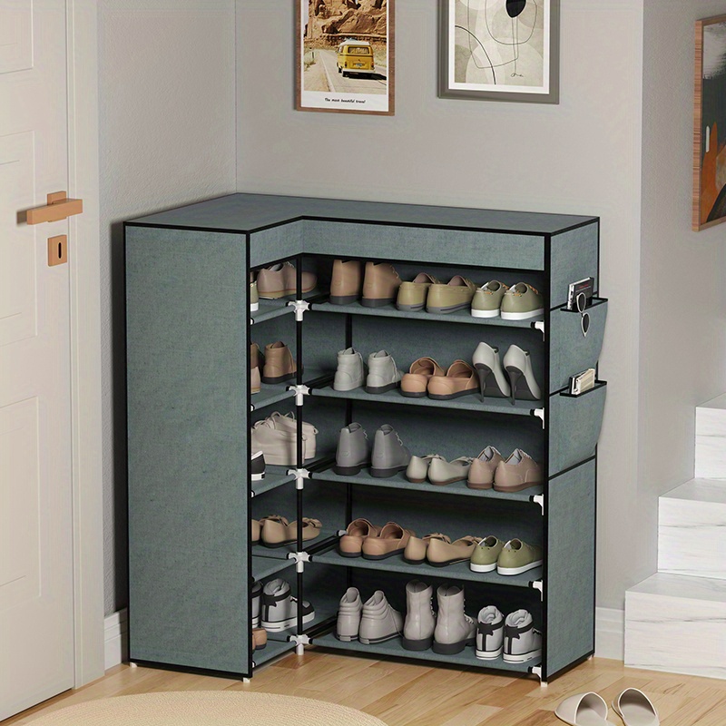 3/6 Layers Shoe Storage Foldable Shoe Organizer Shoe Box - Temu