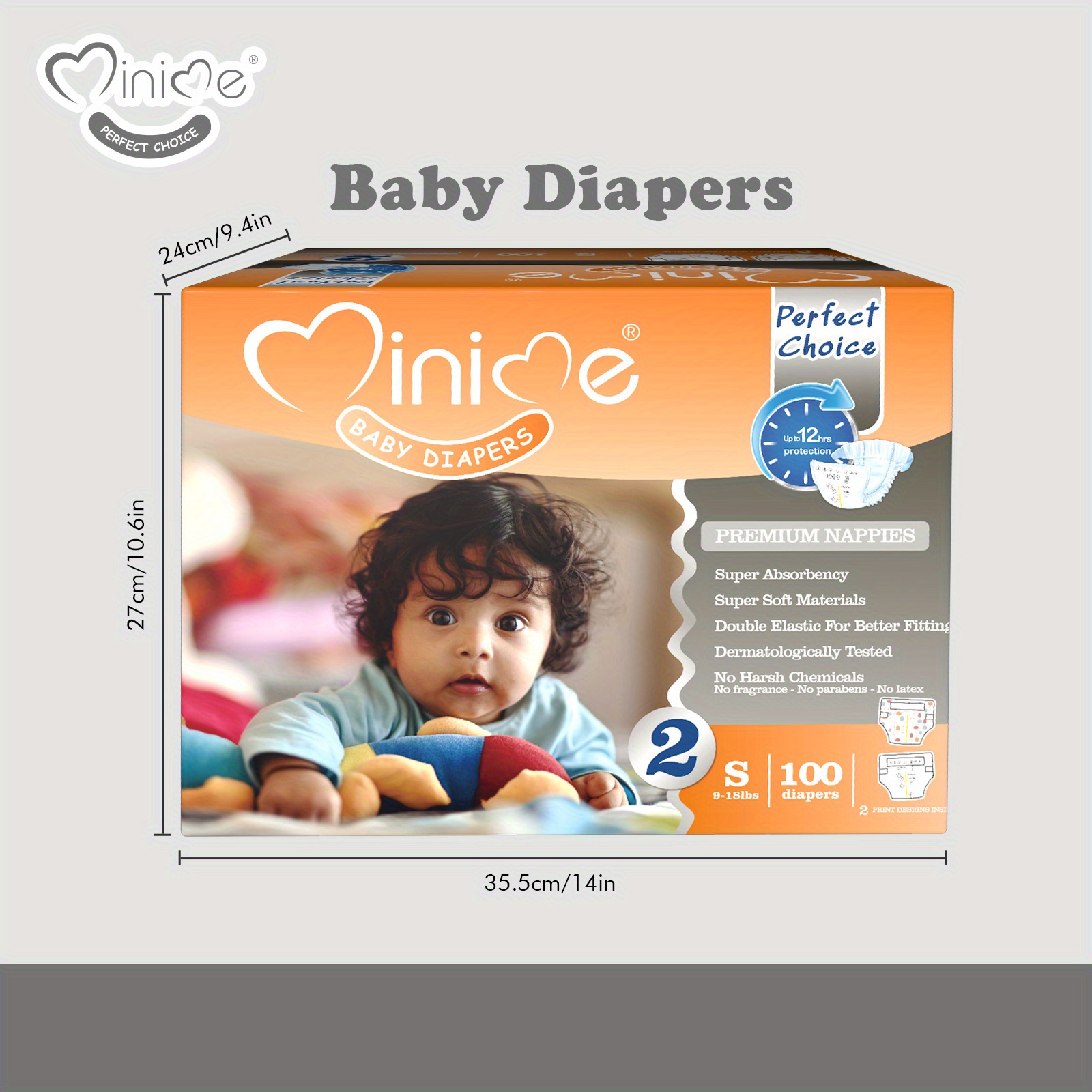 Absorbent Overnight Baby Diaper: Made with unique 3D Core