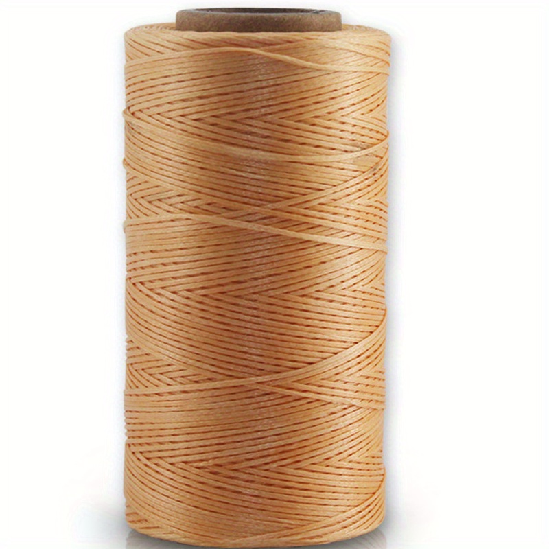 Leather Sewing Stitching Flat Waxed Thread String (150D 1mm 50M, Dark  Brown)
