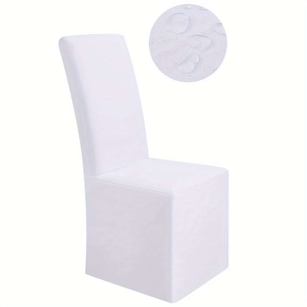 Waterproof Long Dining Chair Covers Soft Stretch Dining Chair Slipcovers