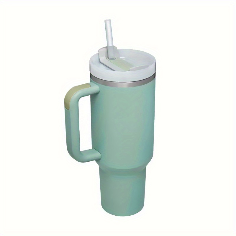 Tumbler With Handle And Straw Lid, Double Wall Vacuum Sealed