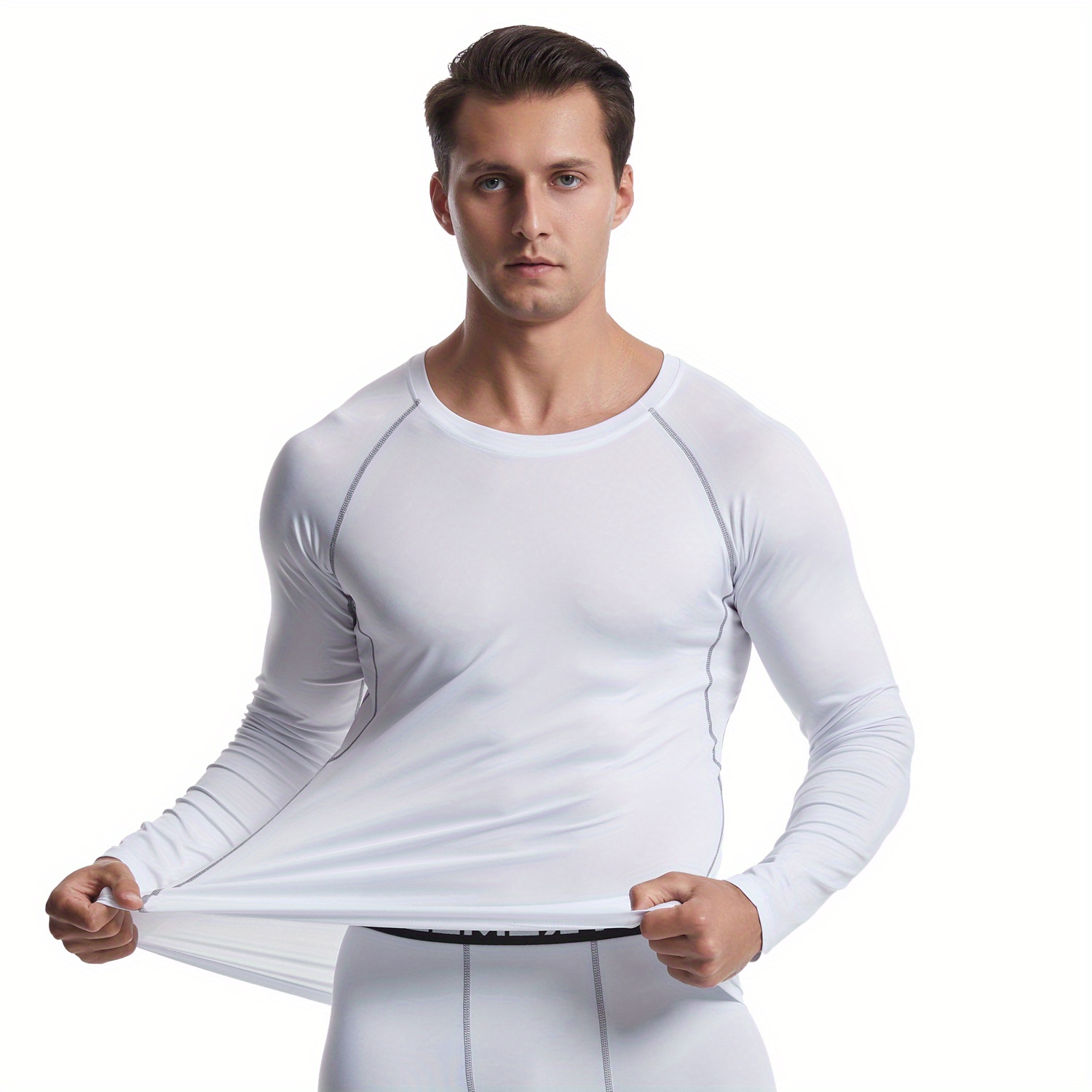 Men's Base Layer Cycling Hiking Basketball Thermal Shapewear - Temu  Australia