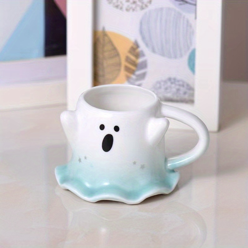 Cute Ghost Ceramic Cup High Temperature Resistancecreative - Temu