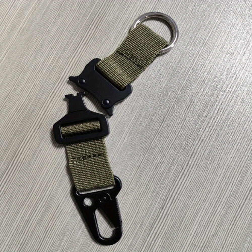 Tactical Keeper Key Chain Belt Webbing Key Ring Holder Military Hanger  Keychain