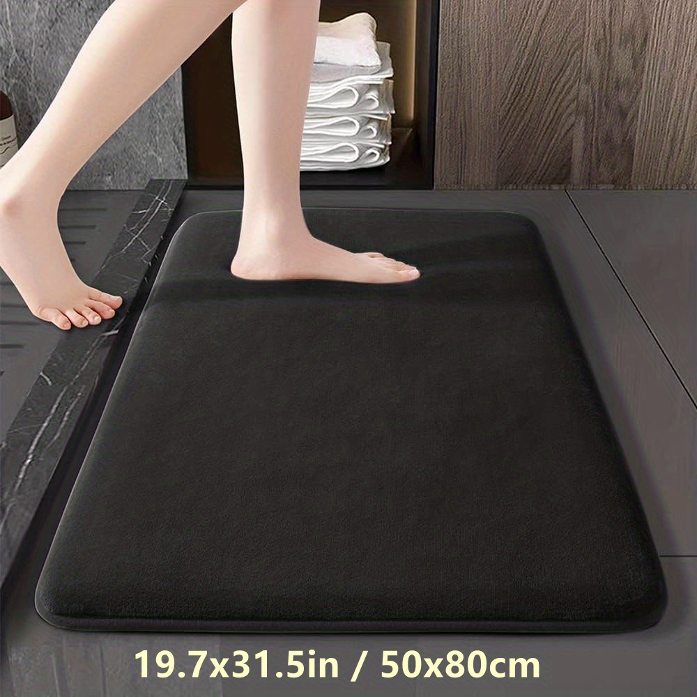 Inyahome Memory Foam Bath Mat For Bathroom Non Slip Bath Rug Velvet Thick  Soft And Comfortable Water Absorbent Machine Washable - Bath Mats -  AliExpress