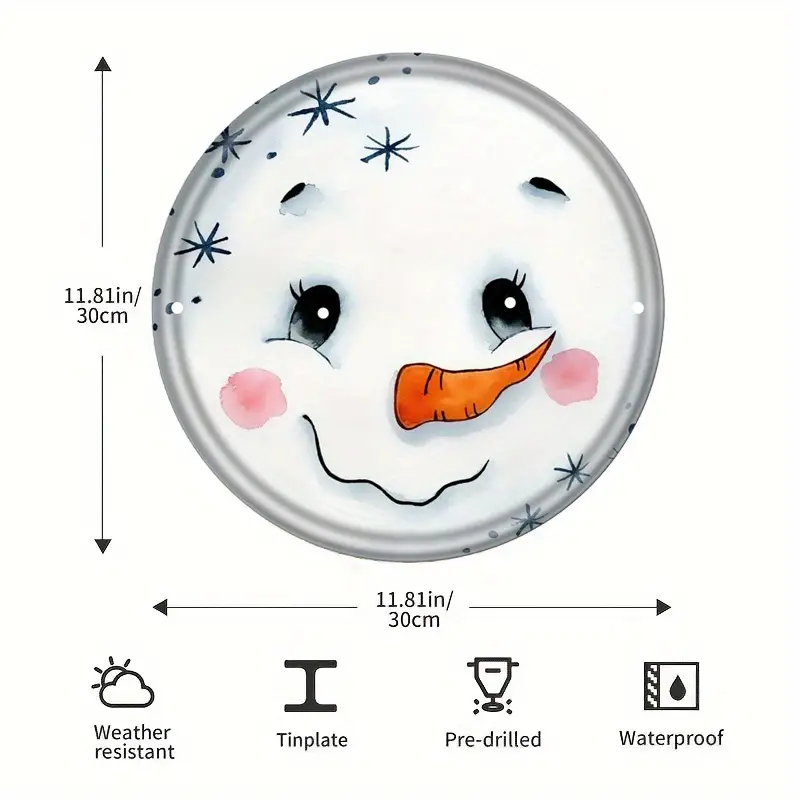 Notinzo Snowman Face 20mm Natural Face Ball Christmas Snowman to