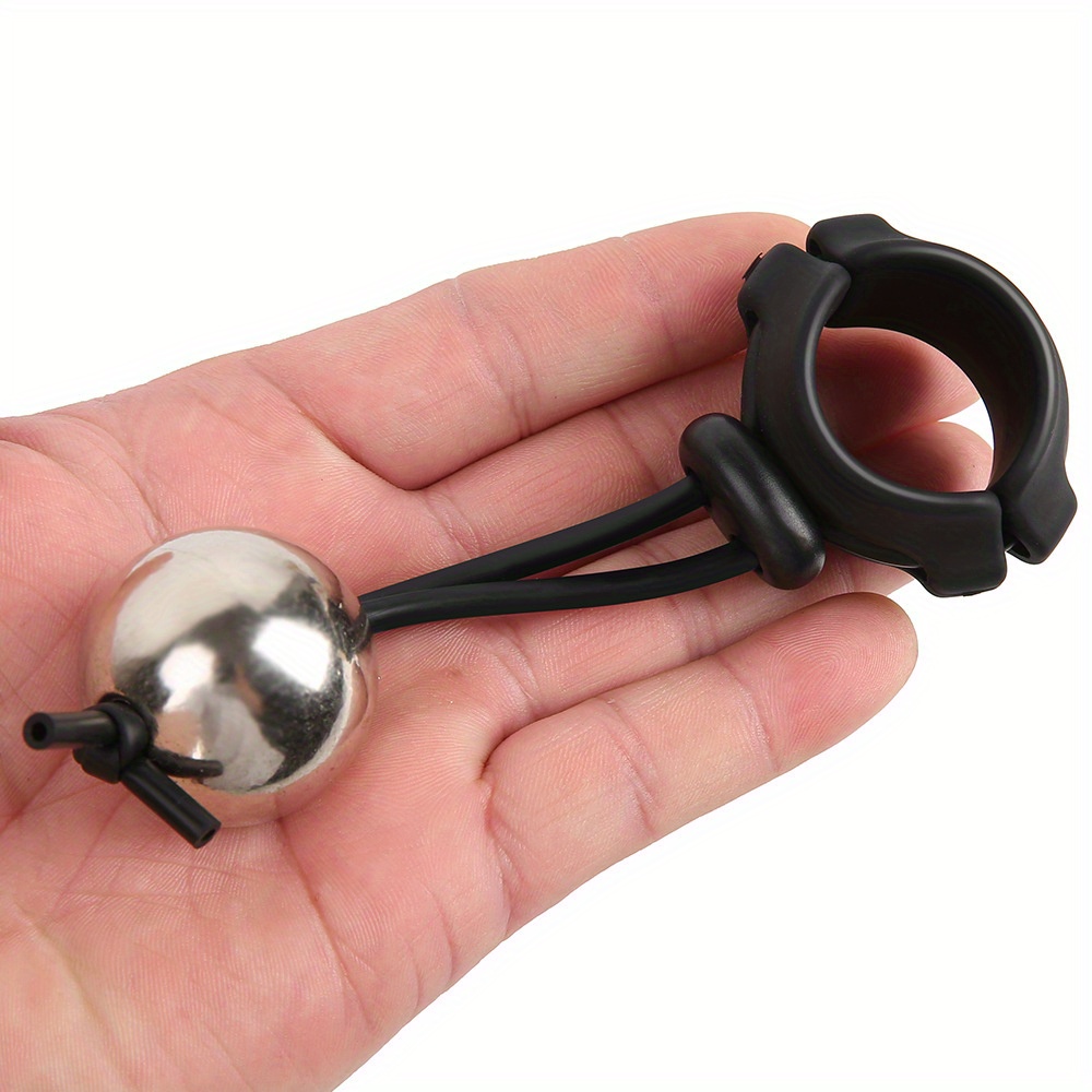 3 ball Erection Training Silicone Penis Ring Metal Ball - Temu