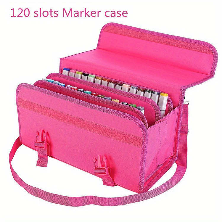 120 Slot Marker Pen Case Large Capacity Foldable Marker - Temu