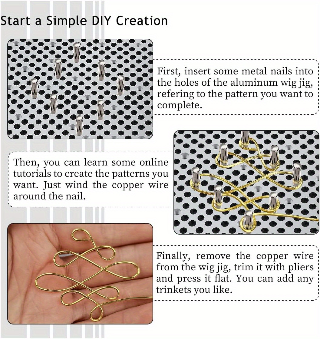 Wire Bending Jig Tool Wire Jig Includes 30 Metal Pegs - Temu