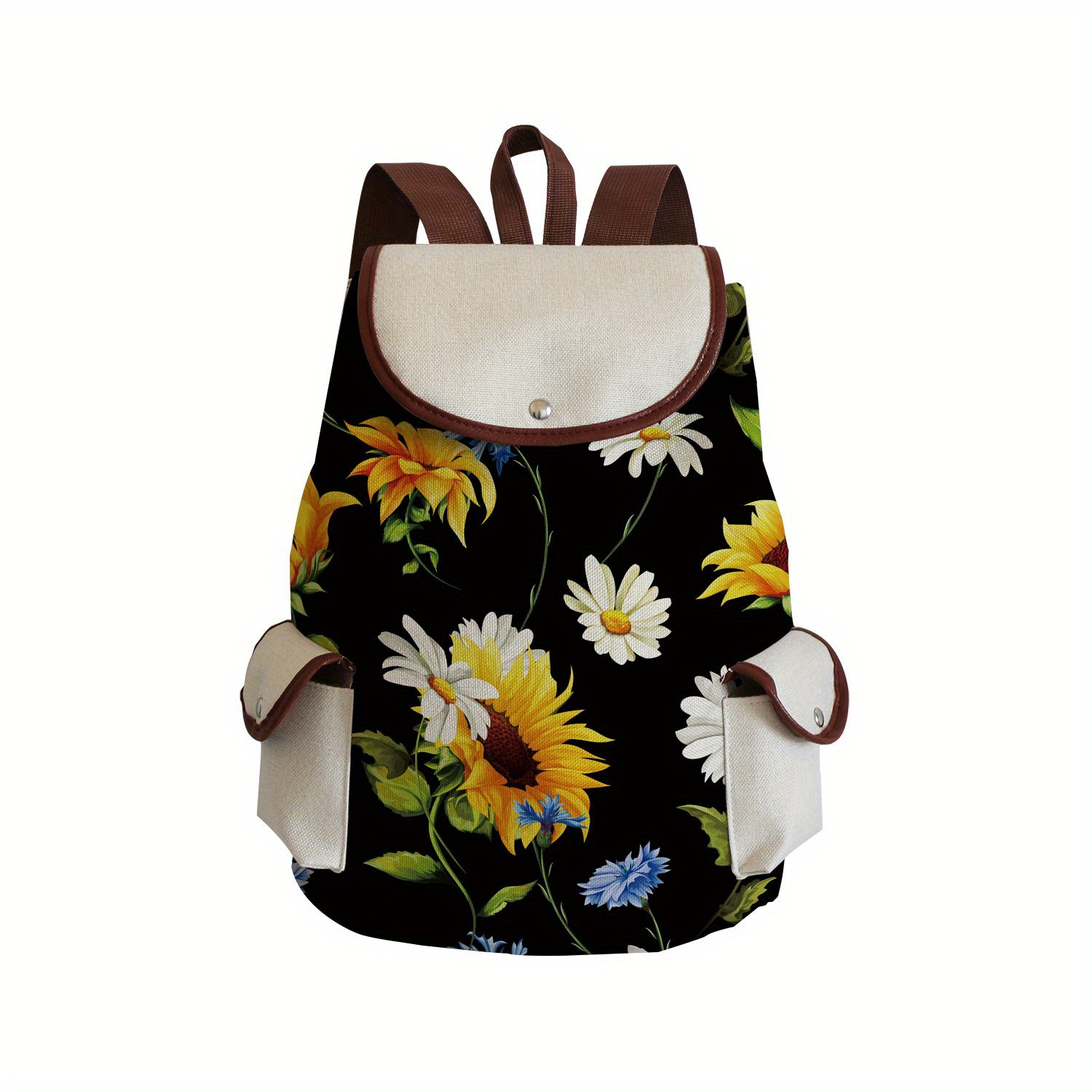 Sunflower Drawstring Large Capacity Backpack
