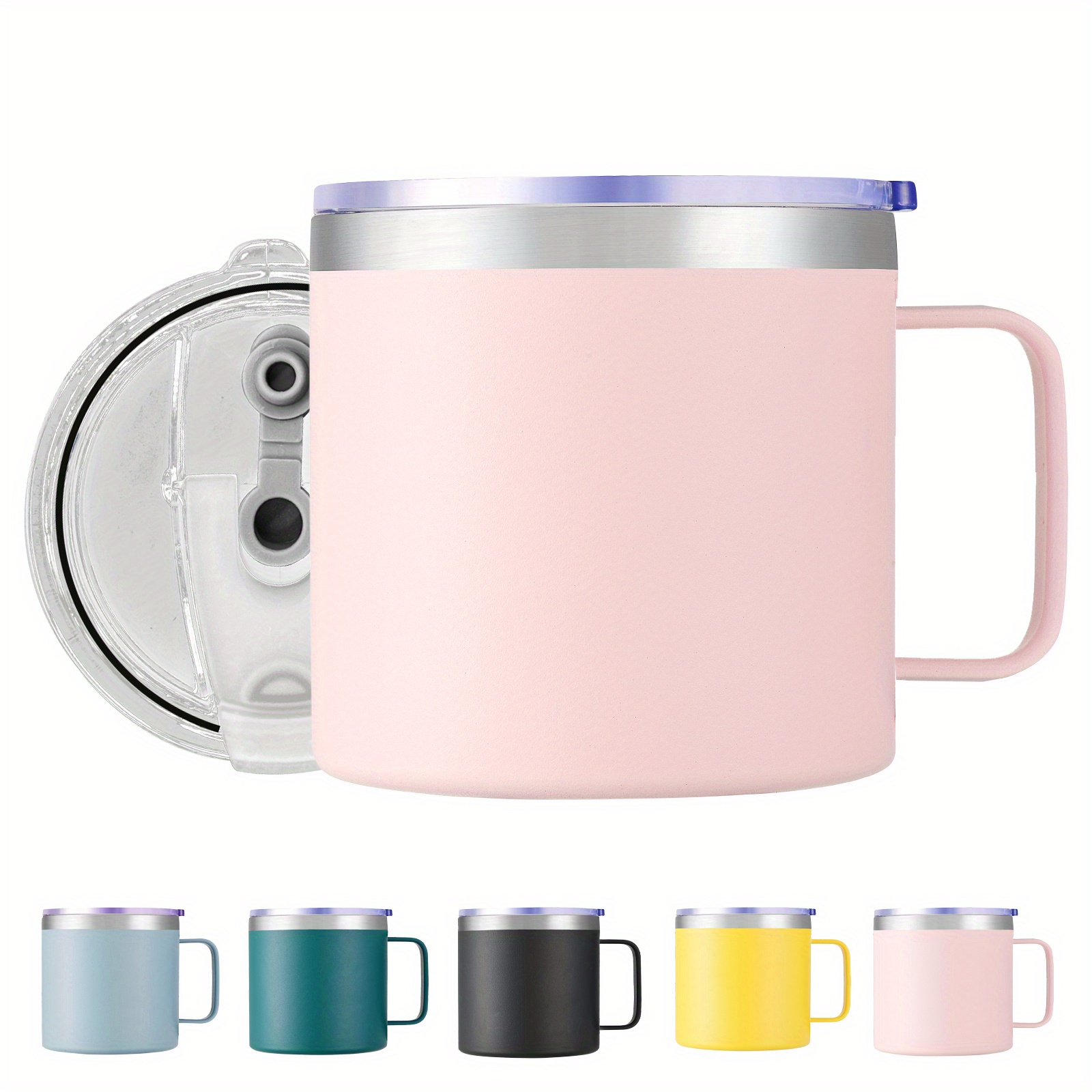 Double Wall Stainless Steel Coffee Mug With Lid - Vacuum Insulated Camping  Tumbler For Outdoor Coffee And Tea - Keep Your Beverages Hot Or Cold All  Day Long - Temu