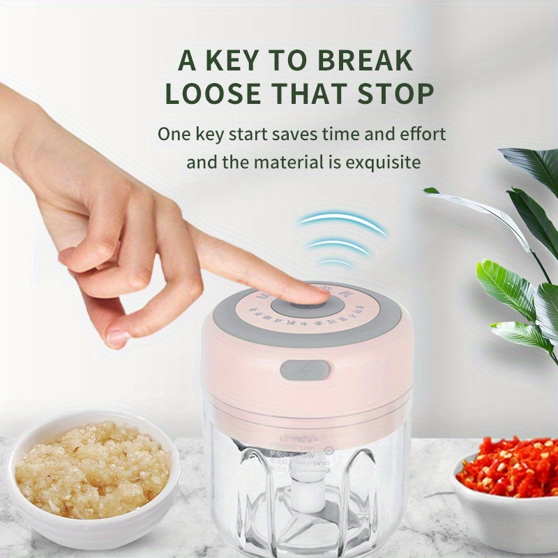 Mini Detachable Garlic Masher USB Wireless Electric Food Blender Press  Mincer Vegetable Chili Meat Grinder Kitchen Tools