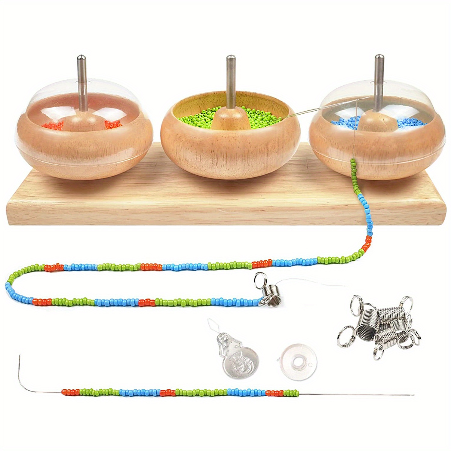 Bead Spinner Holder Bead Stringer for Clay Beads Bead String Tool Beads  Loader