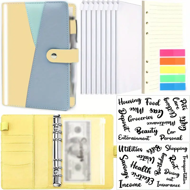 Organize Your Finances And Save Money A6 Budget Binder With 8 Cash Envelopes 40 Pages 200 Markers And 2 Stickers details 1