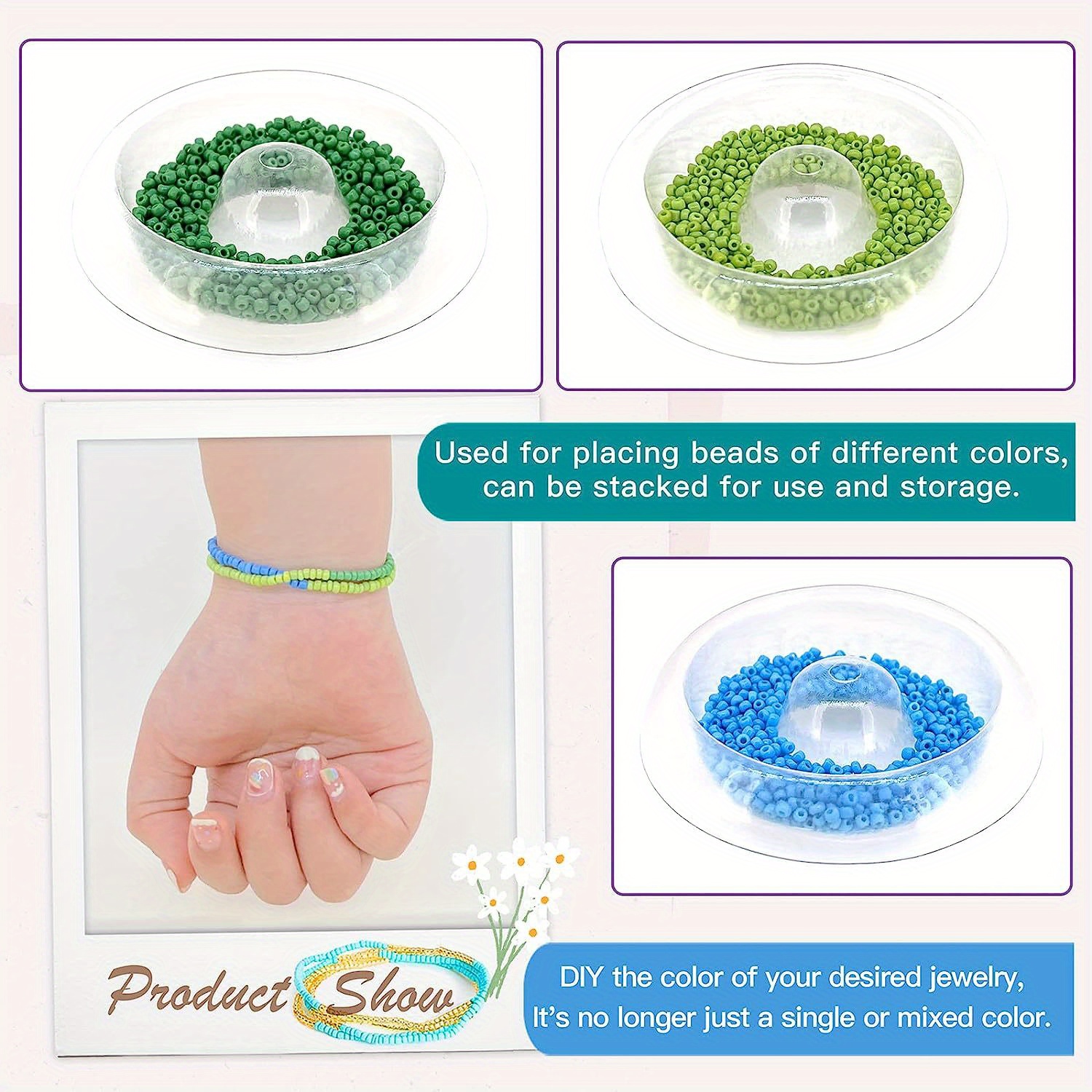 Mini Jewelry Bead Spinner Plastic Jewelry Making Tool Seed - Temu