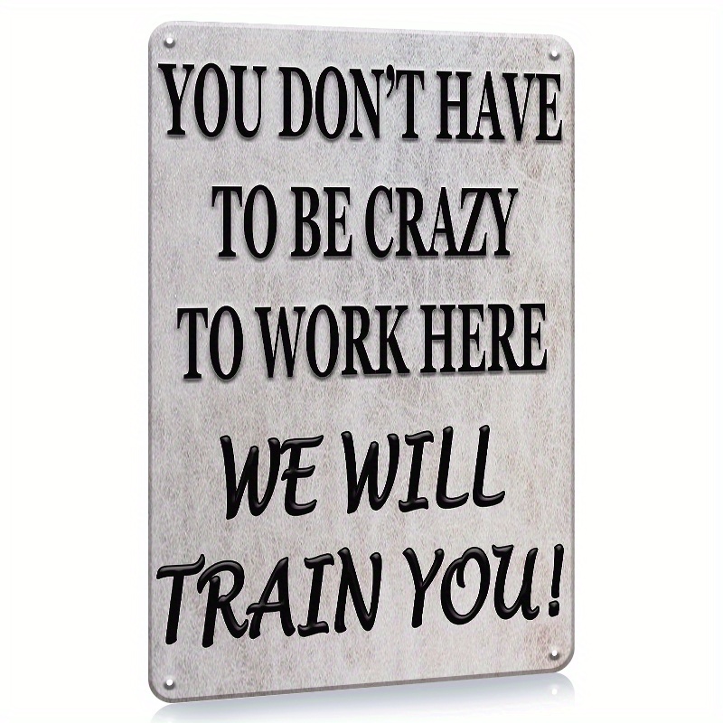 Train Crazy: Add Fun Office Sarcastic Tin Sign Wall Decor! - Temu