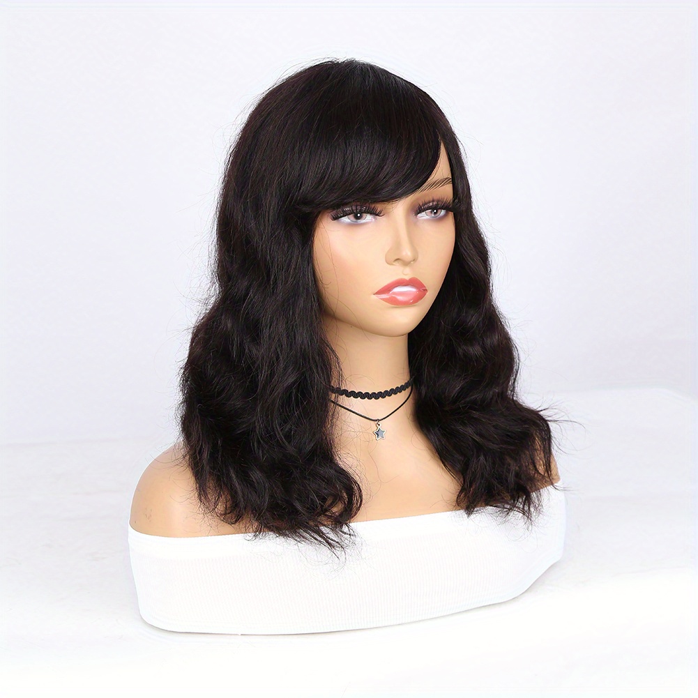 Natural black shop human hair wigs