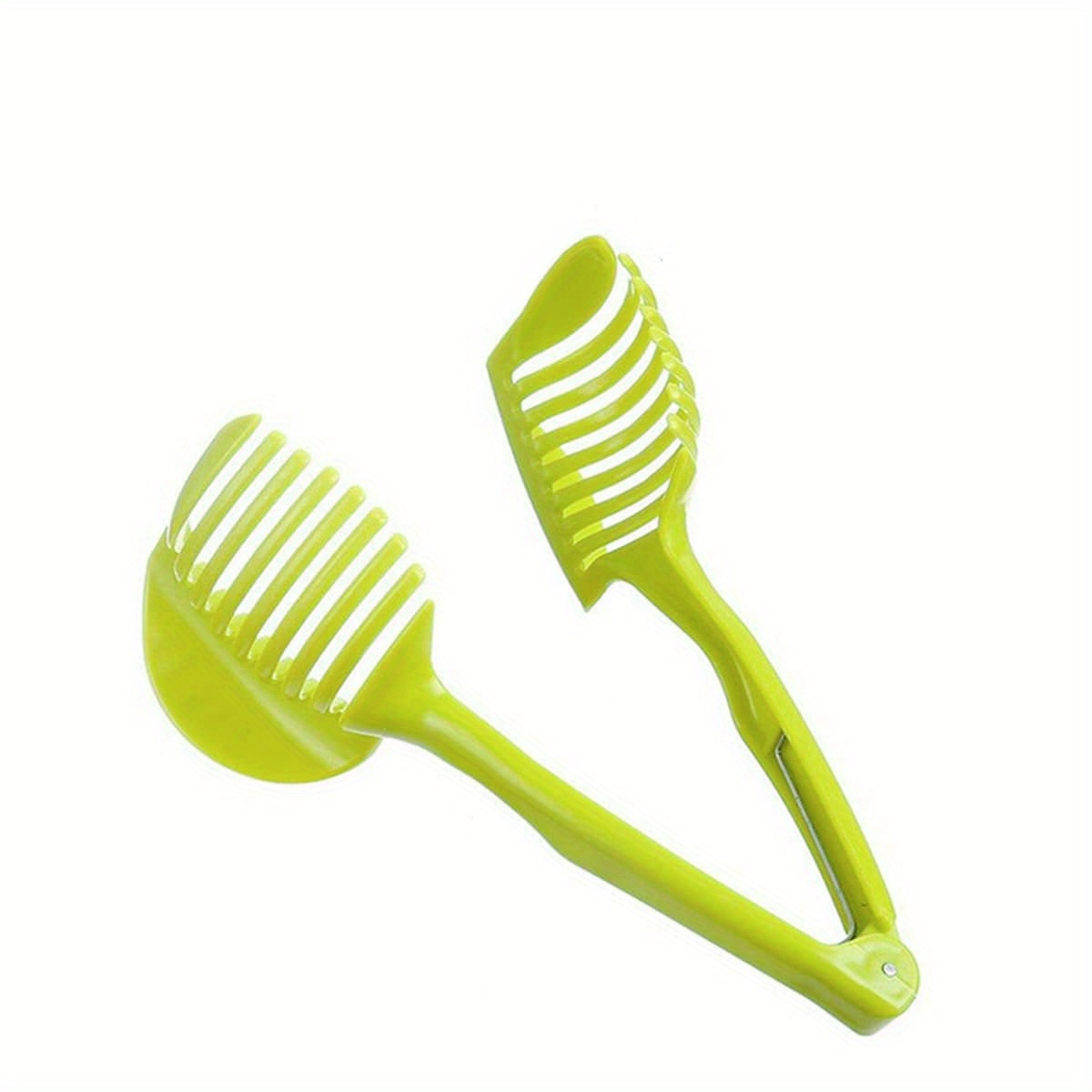 1pc Kitchen Fruit Slicer Vegetable Tomato Clip Holder Lemons Potato Cutter  Tool Pickle Container For Dining Table