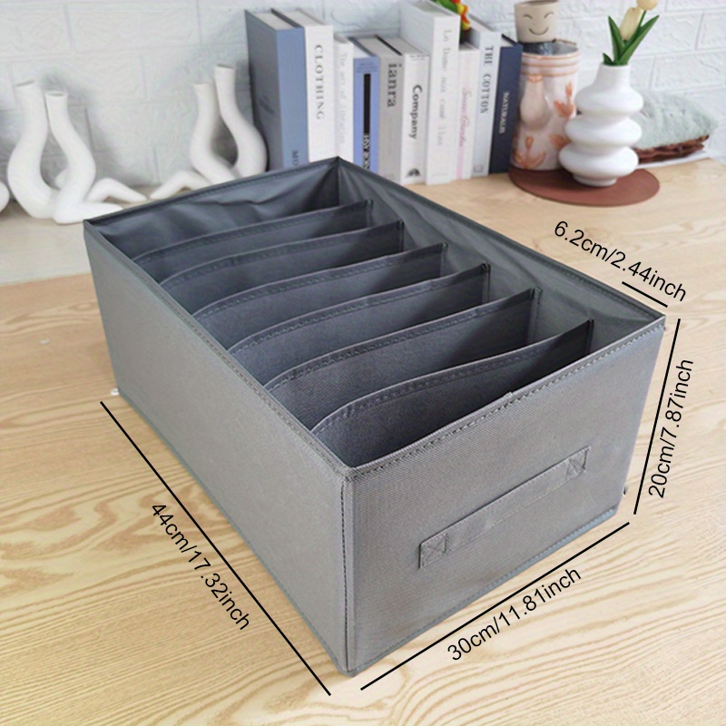 1pc Clothing & Pants Organizer Box With Dividers For Wardrobe And Closet,  Jeans Layered Storage Solution