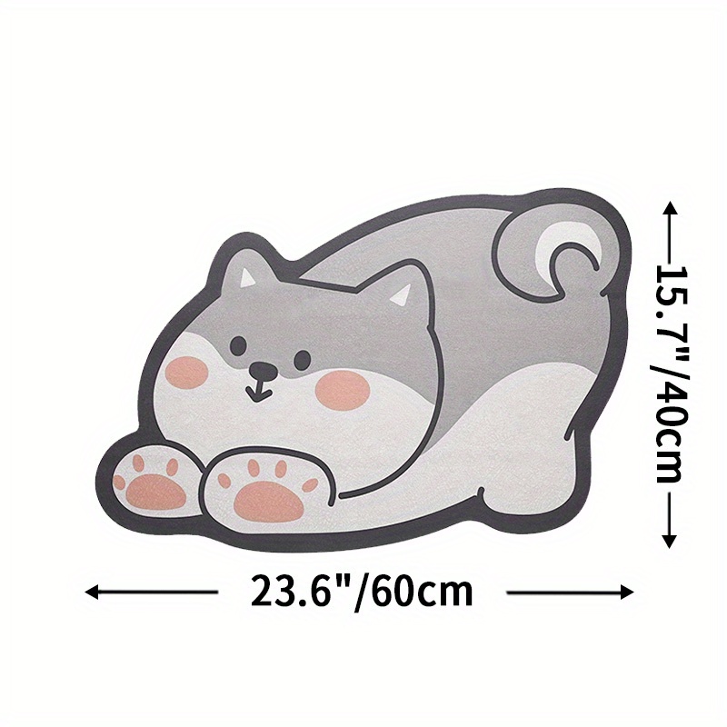 Cute Cartoon Cat Shaped White Carpet Mat – The Kawaii Shoppu