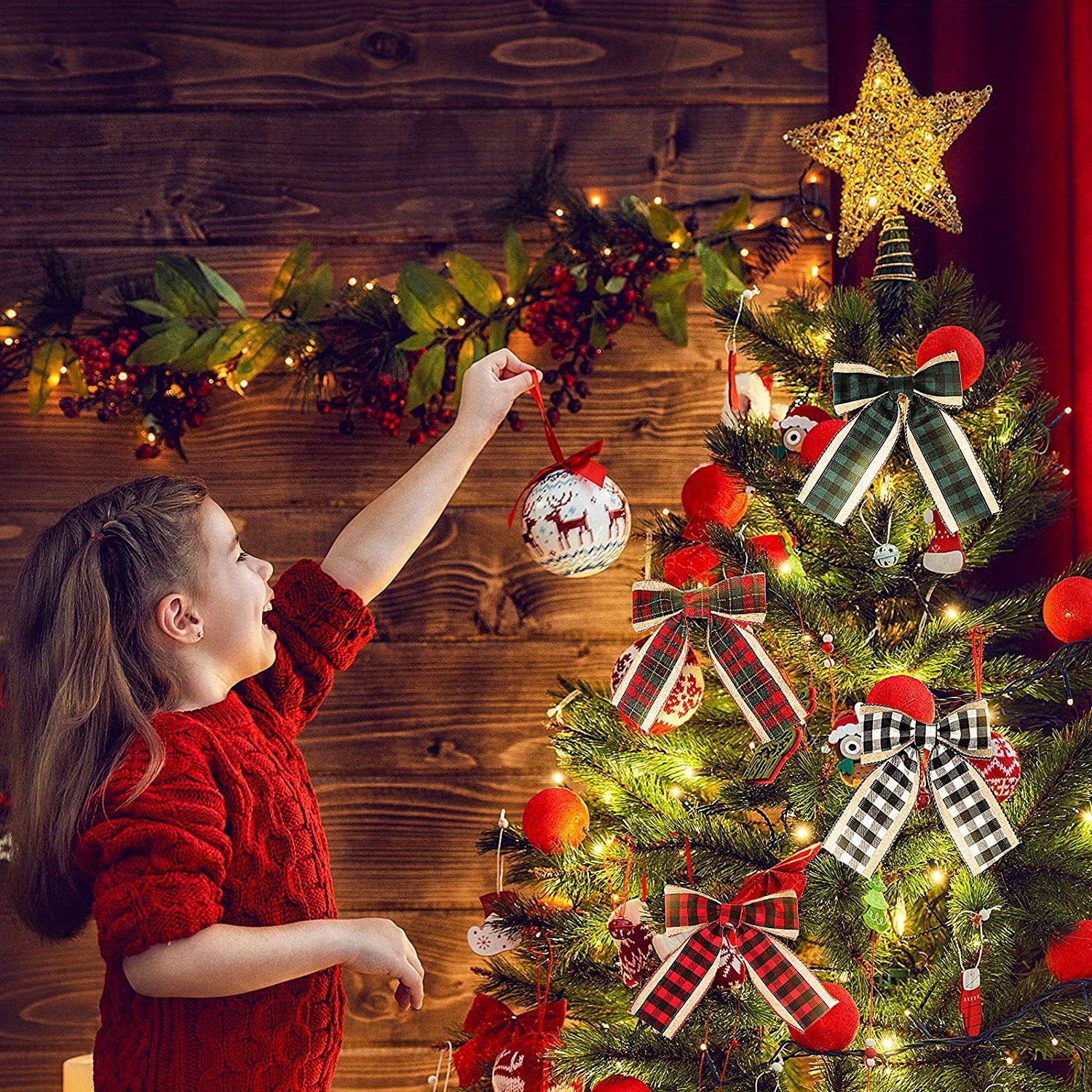 5 Yard Christmas Buffalo Plaid Ribbons Burlap Wired Edge - Temu Australia