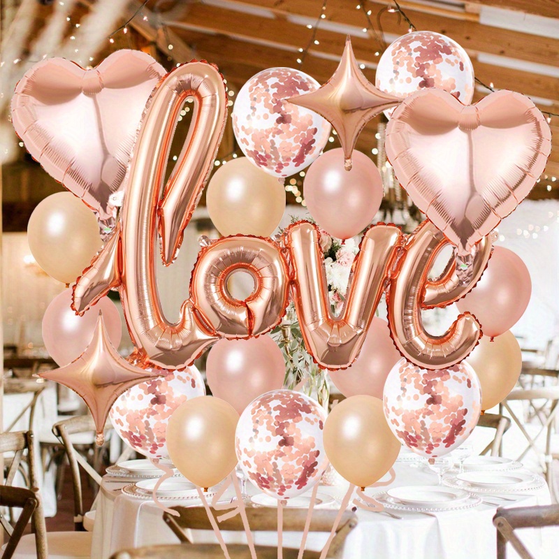 Set Large One Piece Love Aluminum Film Balloon Set Wedding