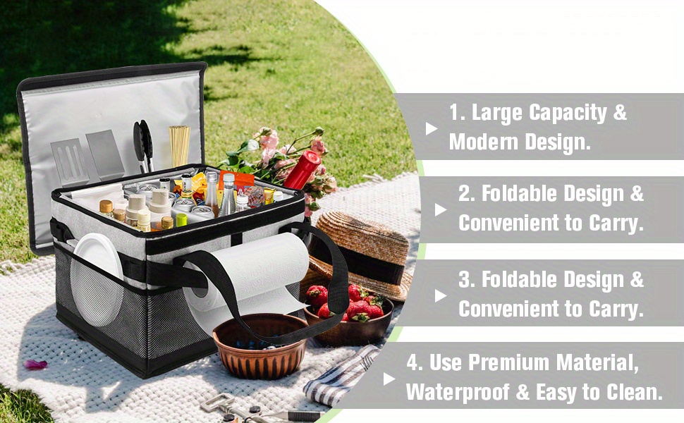 Grill Caddy Bbq Caddy With Paper Towel Holder Picnic Griddle - Temu