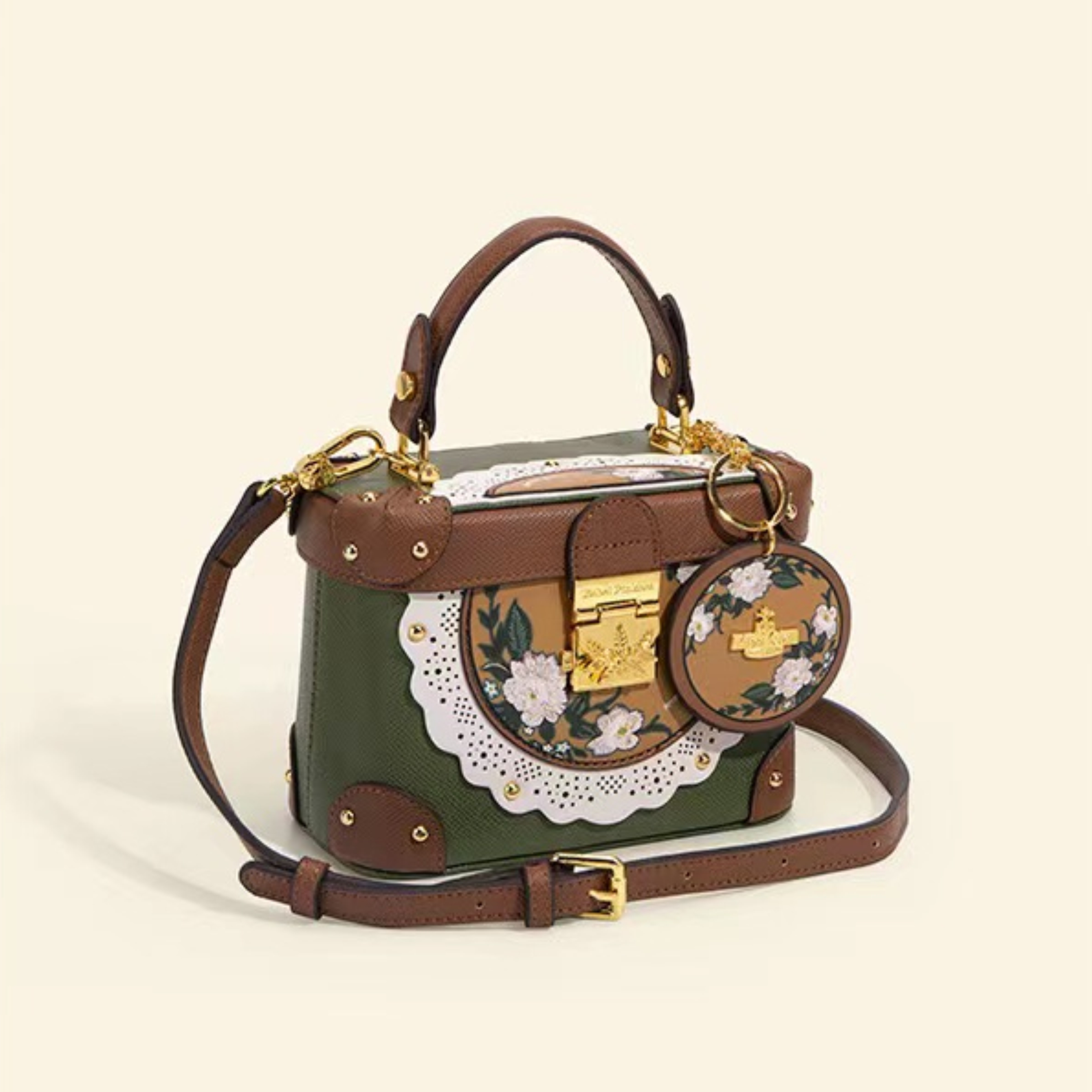 Floral Embroidery Waist Bag, Vintage Pu Leather Crossbody Bag, Stitching  Chest Bag For Women - Temu Germany