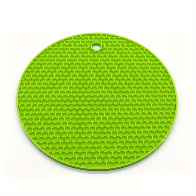 Round Silicone Coaster Mat Honeycomb Insulation Pad Non-slip