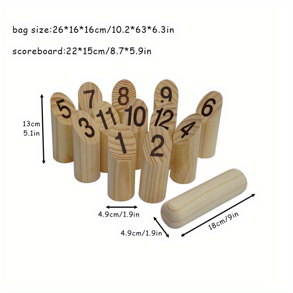 Outdoor Yard And Lawn Games For Kids Wooden Number Block Tossing Game