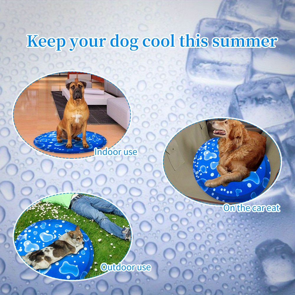 foldable dog cooling mat pet ice pad dog mattress mat cat cushion summer keep cool pet gel cooling dog mat blue jellyfish details 5