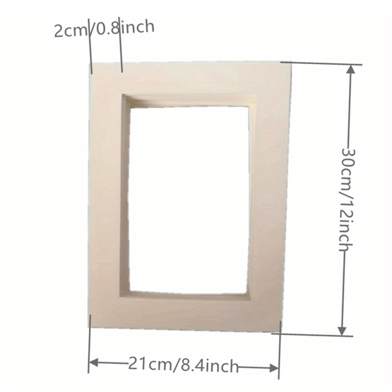 5-pack A4 Photo Frame Mat Cardstock, 8k Mounting Cardstock For Living Room And Kitchen Decoration