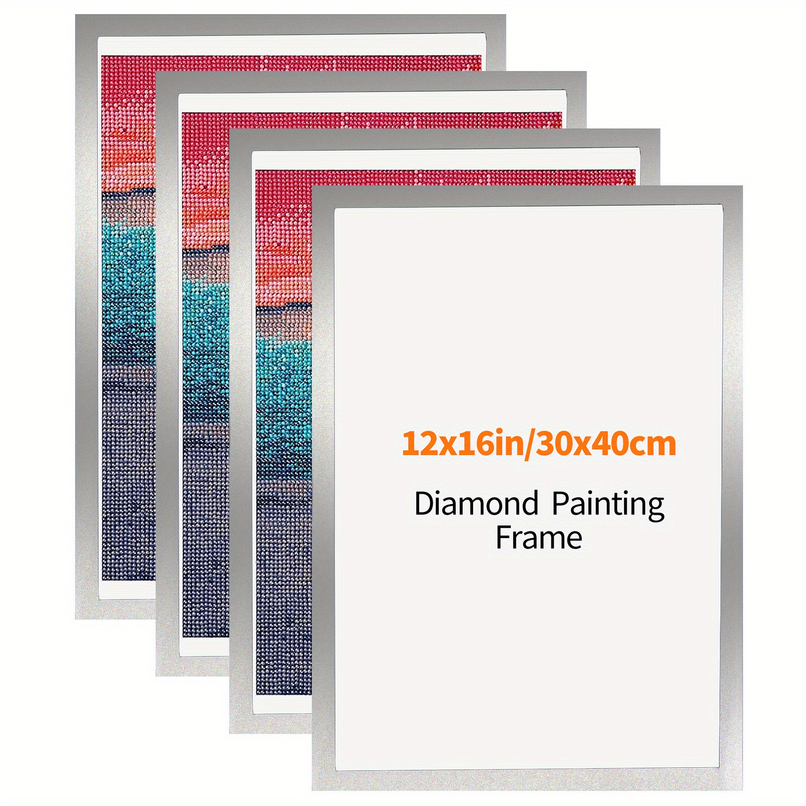 4 Pieces Diamond Picture Frame Magnetic Diamond Art Frames Self