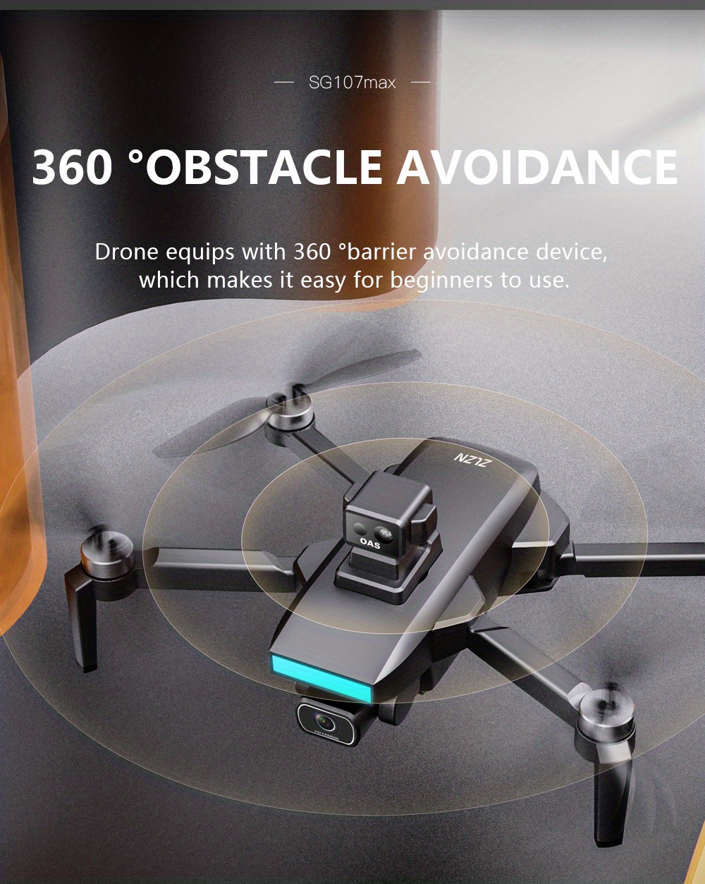 smart follow drone with 2 axis gimbal esc camera gps positioning more one key take off landing headless mode details 2