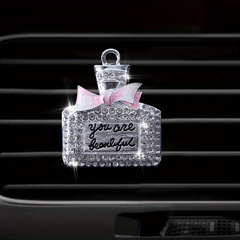 Rhinestone Swan Design Air Outlet Empty Perfume Bottle Car Air Conditioner  Perfume Clip Creative Car Fragrance Bottle Car Accessories - Temu