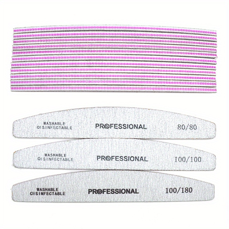 Nail File Strips 80 100 180 Grit Filers Shaping Smoothing - Temu