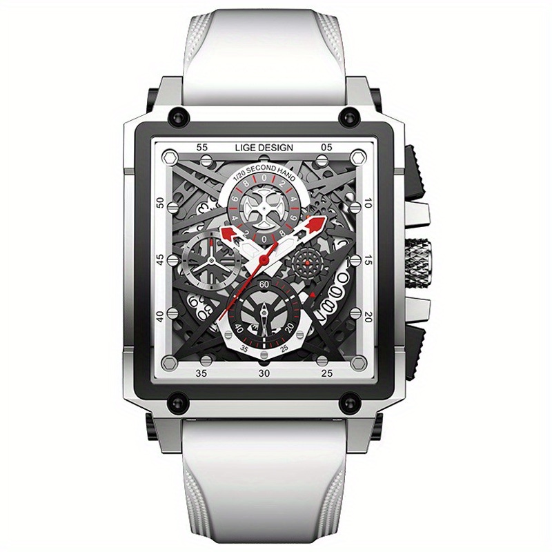 New Lige Boy s Watches Top Brand Luxury Hollow Square Sport Temu