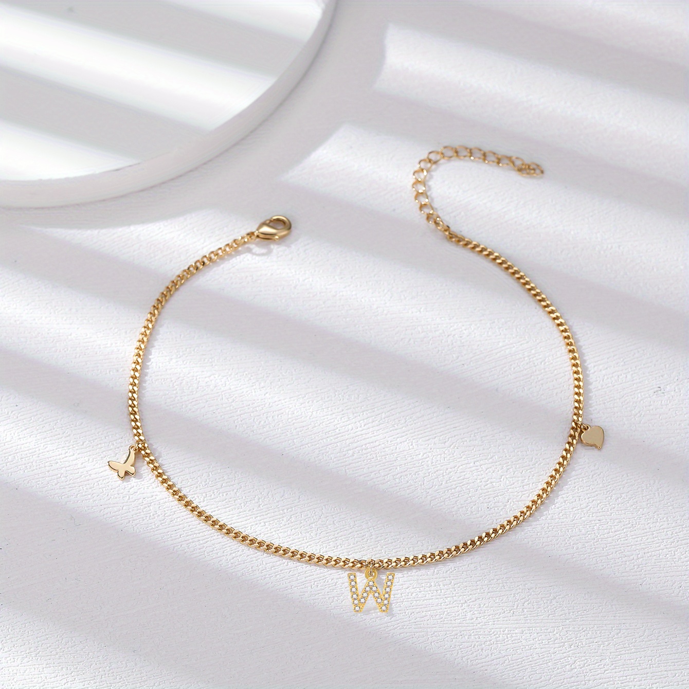 Initials Bracelet Minimalist Letter Bracelet / Initial 