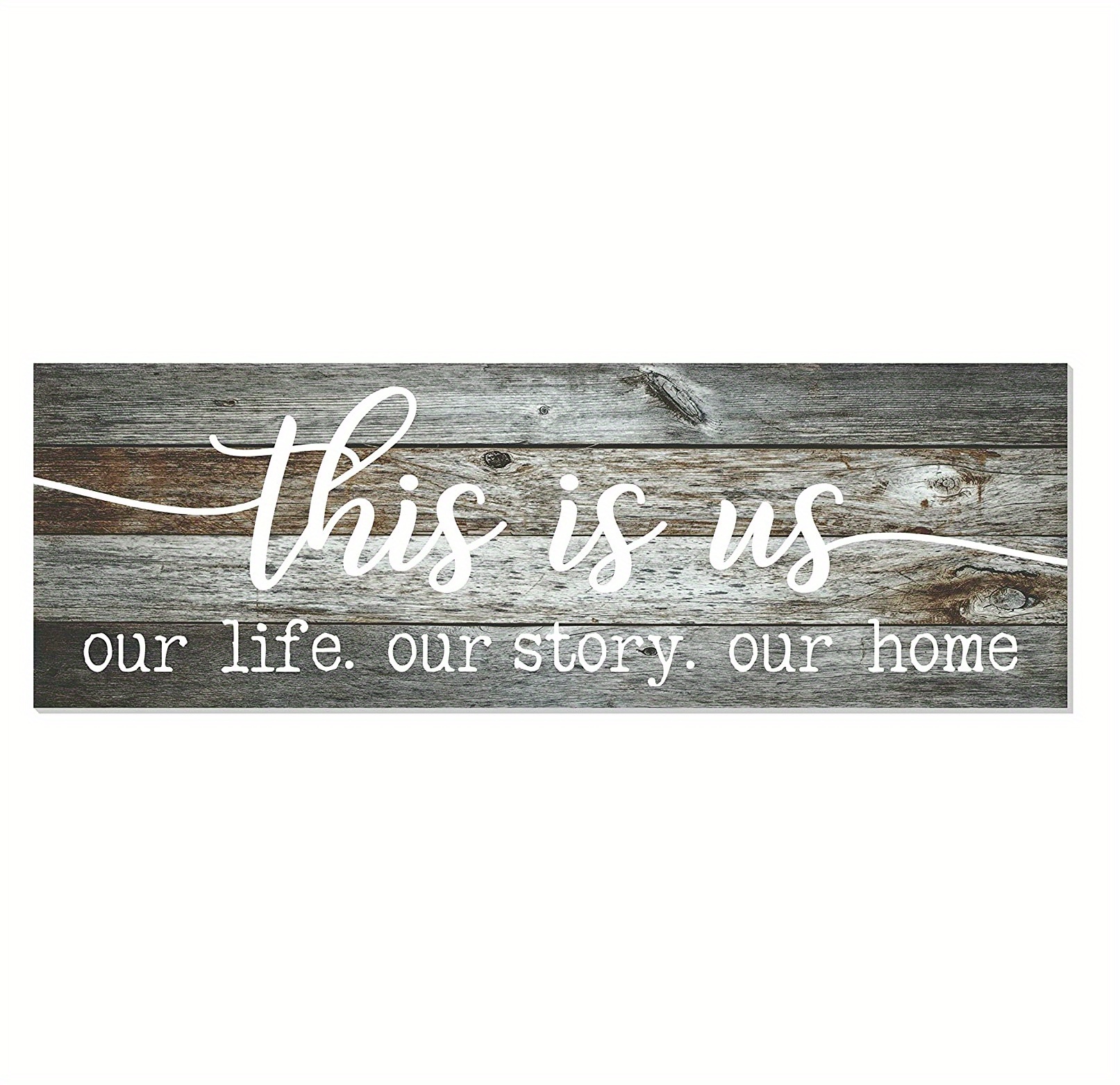 Rustic Farmhouse Wood Wall Decor Sign Us Life Story Home - Temu