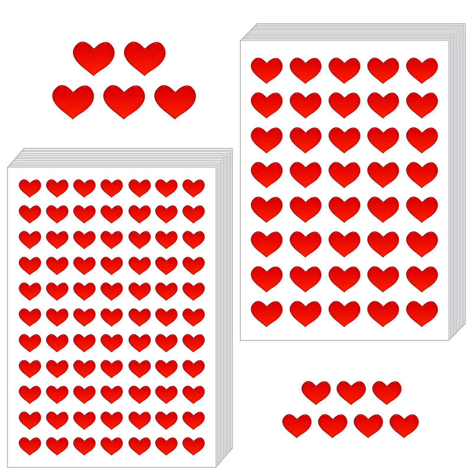 Red Heart Stickers 2 Unique Styles Reusable Self adhesive - Temu