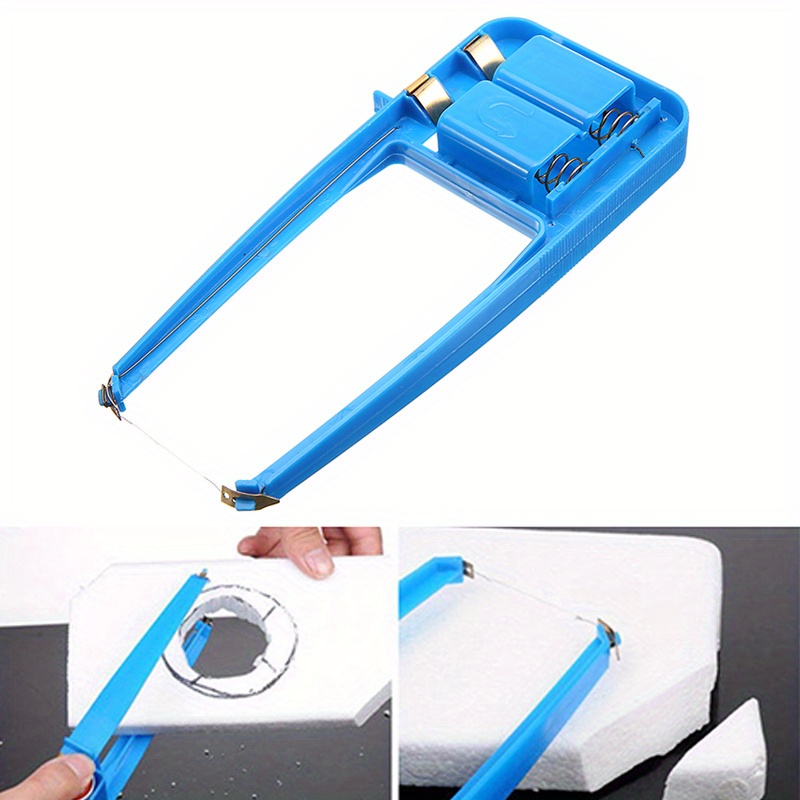  Cortador de espuma de alambre caliente azul plástico pequeño  poliestireno eléctrico modelo artesanal Herramientas de corte DIY 7.480*  3.543 in : Arte y Manualidades