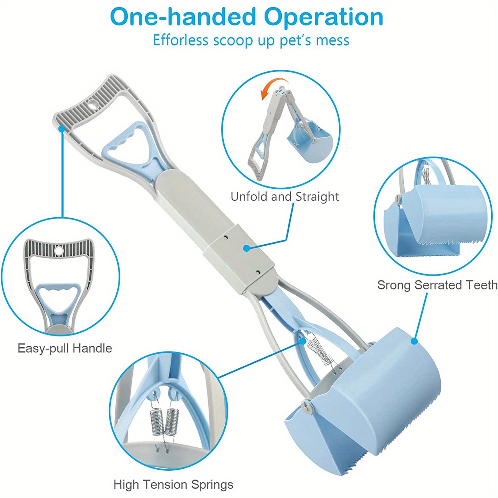 Foldable Poop Scooper! Effortlessly Pick Dog Poop Portable Temu