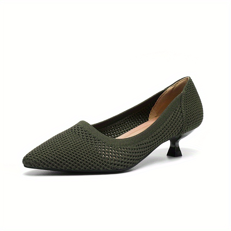 Dark green store kitten heels