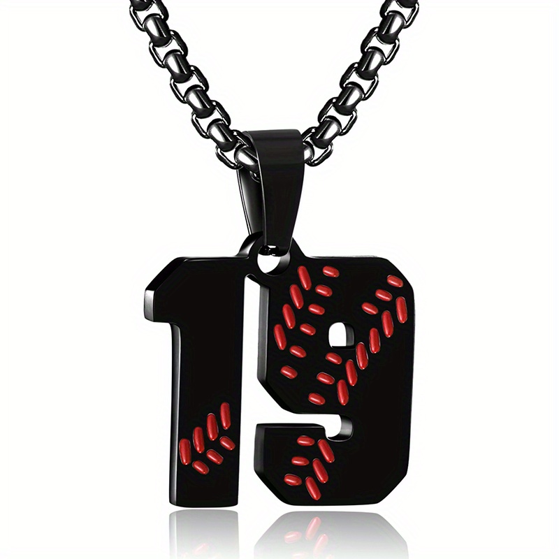 Baseball number necklaces hot sale for guys