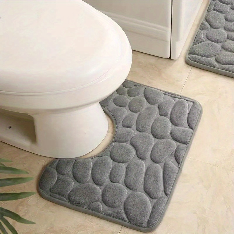 Super Absorbent Memory Foam Bath Mat Non slip U shape Rug - Temu