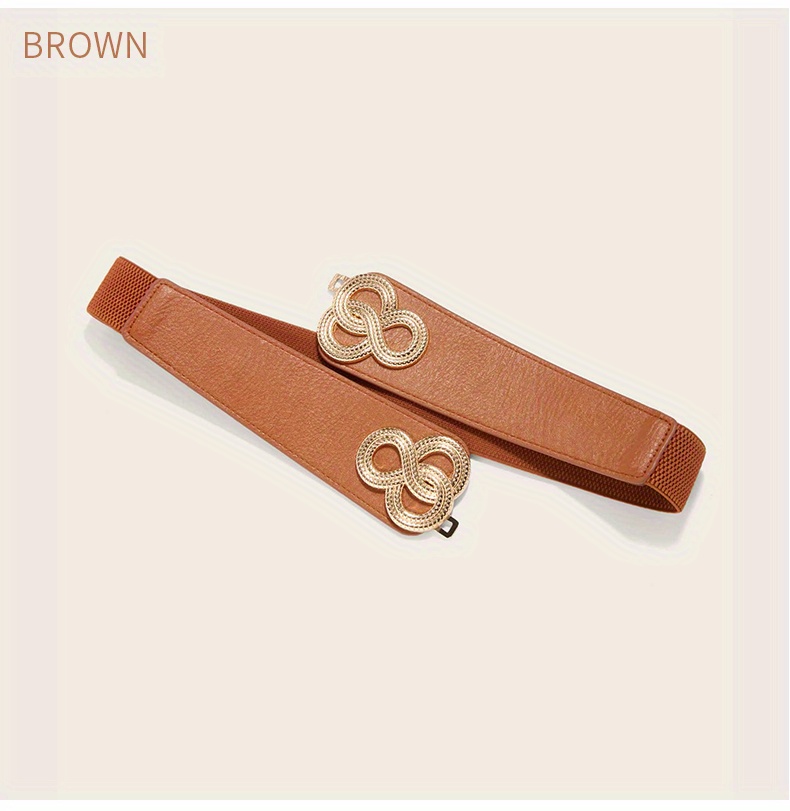 Plus Size Elastic Wide Belts Elegant Chinese Knot Buckle - Temu