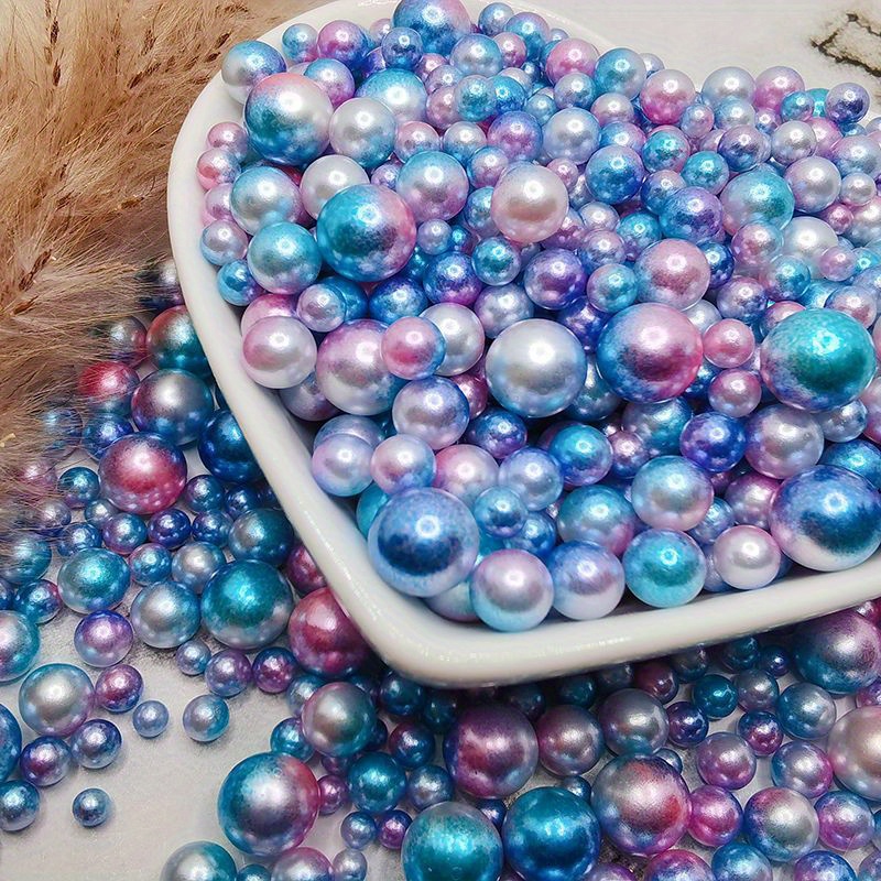 150Pcs/Pack Mix Size Beads With Hole Colorful Pearls Round Acrylic  Imitation Pearl DIY For Jewelry Making Craft 3-8mm