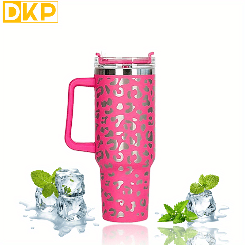 Dkp V2 Insulated Tumbler With Handle And Straw Lid Portable - Temu